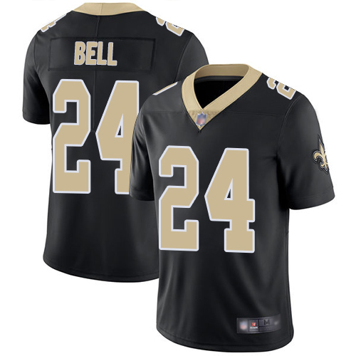 Men New Orleans Saints Limited Black Vonn Bell Home Jersey NFL Football #24 Vapor Untouchable Jersey->nfl t-shirts->Sports Accessory